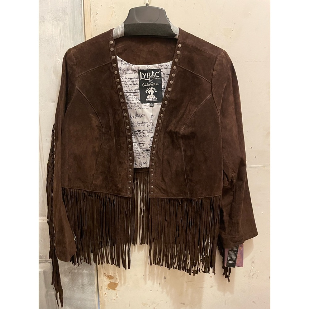 Vintage leather and tassel coat replica of the one worn by Jimmy Hendrix.